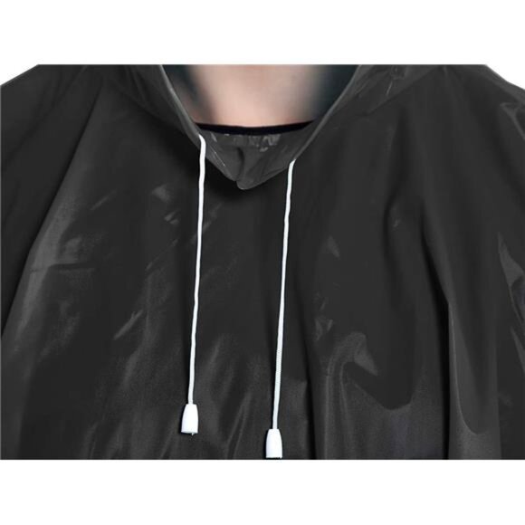 Rain Ponchos for Adults Portable Reusable Raincoat 2 Pack with Drawstring Hood - Picture 5 of 6
